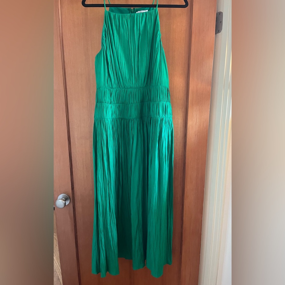& Other Stories Vibrant Green Midi Dress Size 10 Women - Gorgeous 🔥💚 - Picture 5 of 9